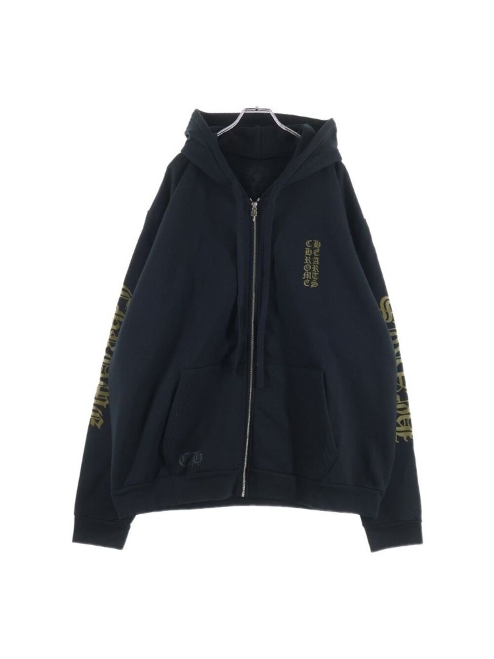 Chrome Hearts Vertical Logo Sweatshirt HD Zip Sleeve English Print Dagger Zip